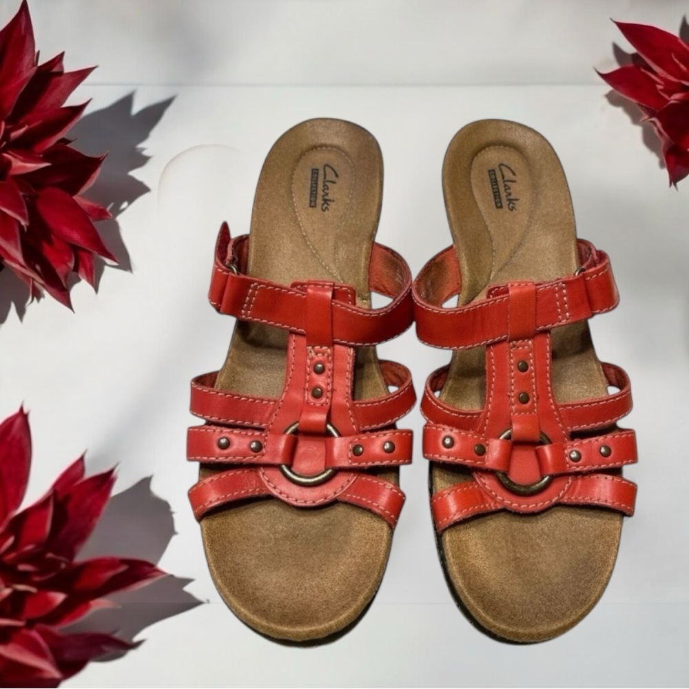 Clark’s leather Coral Women's Sandals Sz 12